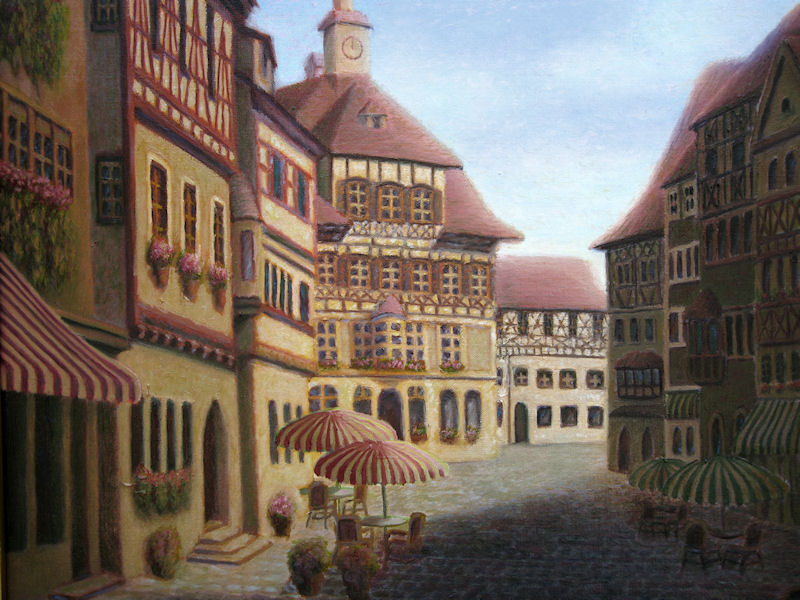 800x600 Stein Am Rhein - Medieval Town Painting