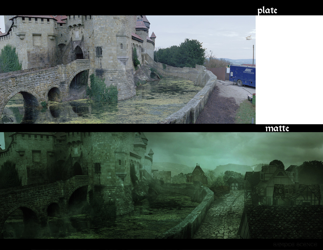 1280x992 Burak Kiyici - Medieval Village Painting