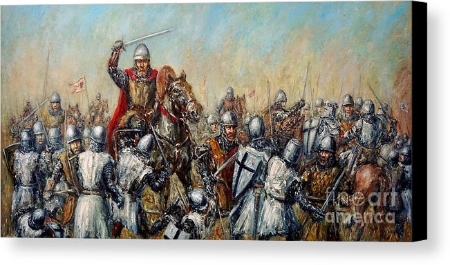 651x384 Medieval Battle Canvas Print Canvas Art By Arturas Slapsys - Medieval War Painting