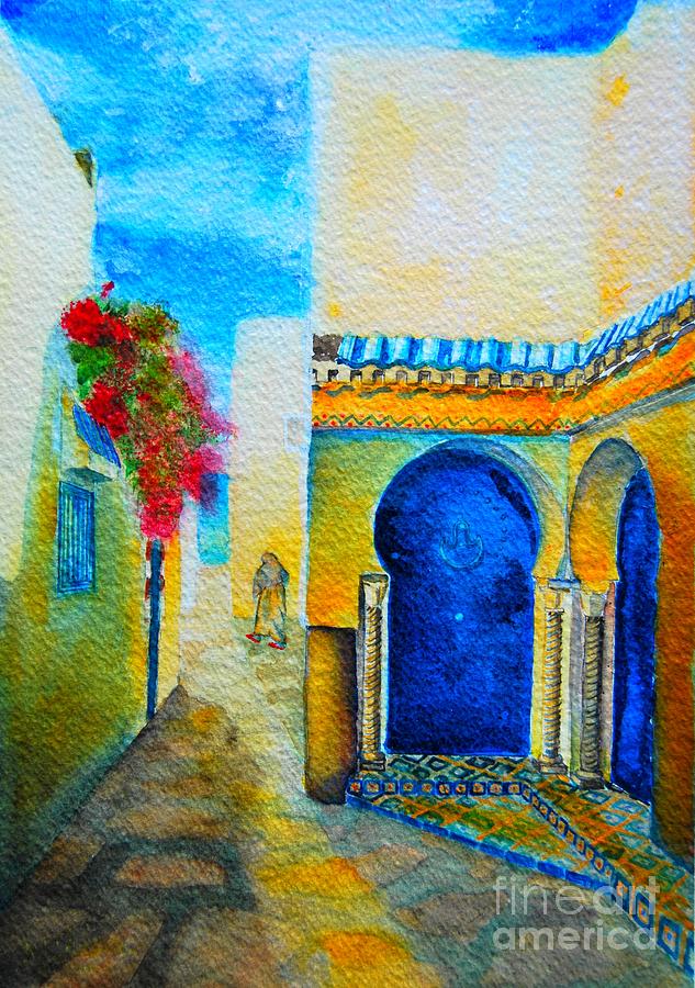 633x900 Mediterranean Medina Painting By Ana Maria Edulescu - Medina Painting