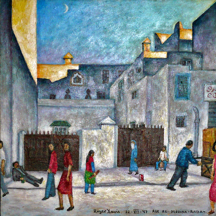 850x850 Roger Davis A Drunk Man In Rue Al Medina, Rabat, Morocco 1997 - Medina Painting