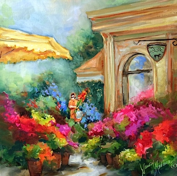 600x597 French Shades Flower Market - Medina Painting