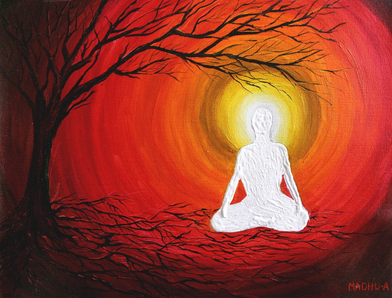 1280x976 Buy Meditation Handmade Painting By Madhubala Arts Paintings. Code - Meditation Painting