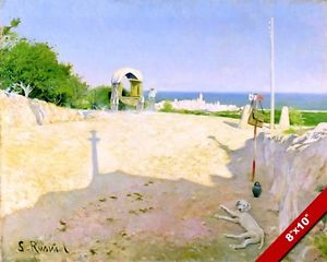 300x240 Sitges Spain Spanish Beach Mediterranean Landscape Painting Art - Mediterranean Landscape Painting