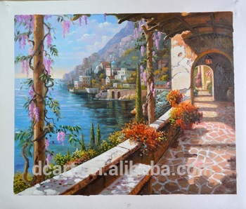 350x298 Stock Paintings For Sale Mediterranean Handmade Beautiful Scenery - Mediterranean Oil Painting