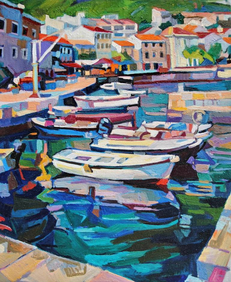 770x940 Saatchi Art Mediterranean Blueness Painting By Maja - Mediterranean Painting