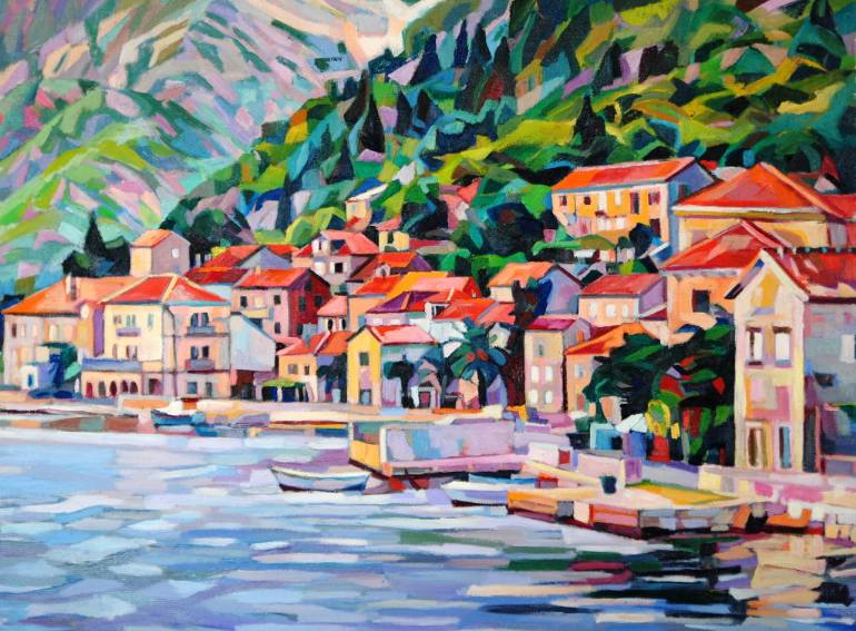 770x567 Saatchi Art Mediterranean Coast Painting By Maja - Mediterranean Painting