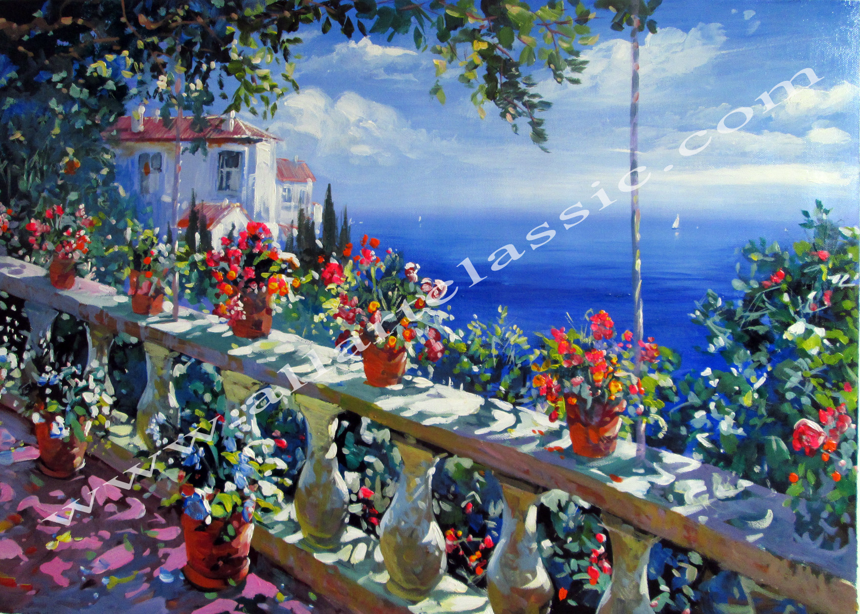 1700x1215 Art Reproductions And Original Oil Paintings Landscapes - Mediterranean Painting
