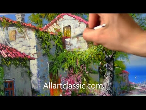 480x360 Beautiful Mediterranean View Painting - Mediterranean Painting
