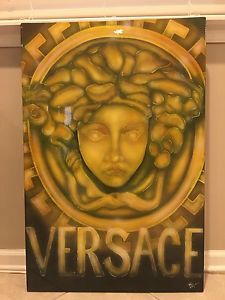 225x300 Large Painting Medusa Head Versace Art Artist 24x36 Acrylic - Medusa Painting