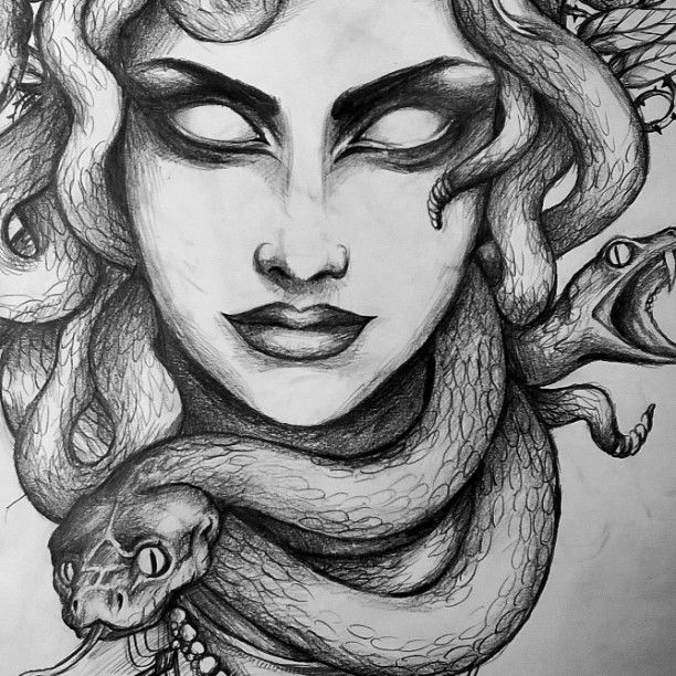 612x612 Medusa Snakes Tattoo Drawing On Instagram Tattoos - Medusa Painting