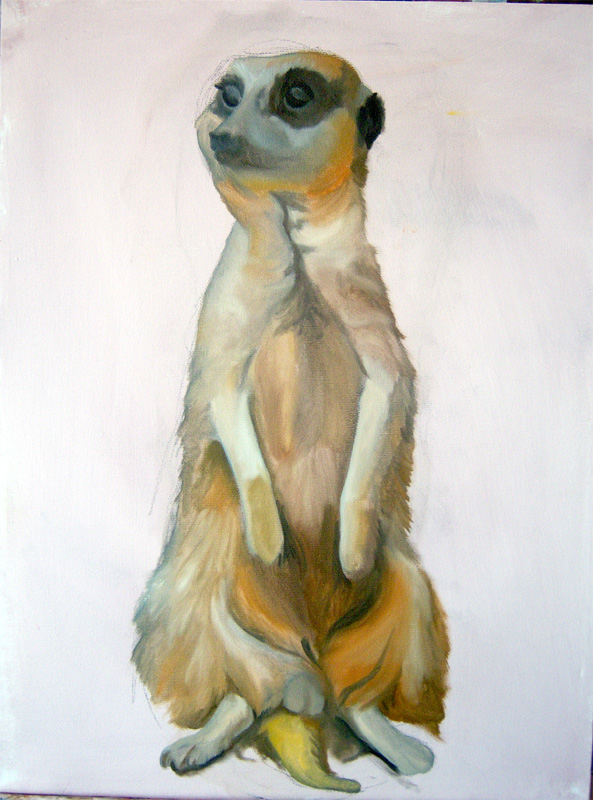 593x800 Meerkat - Meerkat Painting