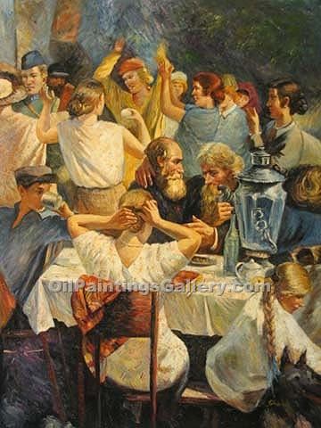 360x480 Meeting Of Old Friends (Painting Id Cm 1106 Ka) - Meeting Painting