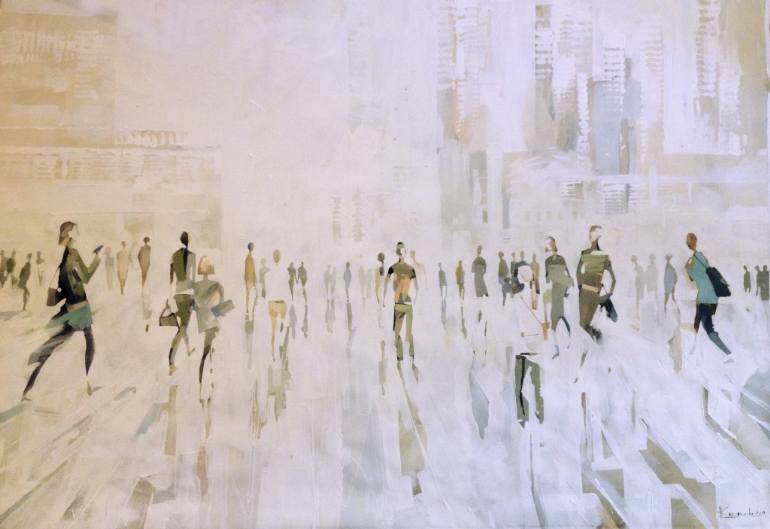 770x529 Saatchi Art Meeting Painting By Natalia Konovalova - Meeting Painting