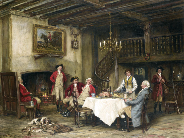 640x480 Classical Figurative Painting Canvas Portrait Art Poster Picture - Meeting Painting