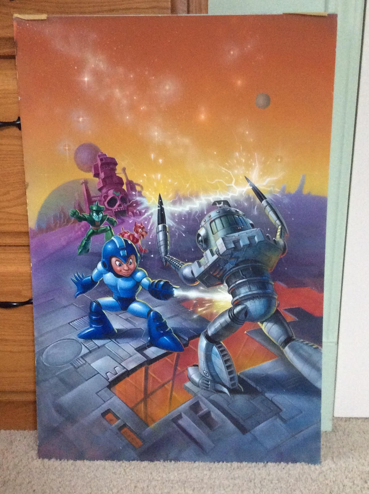 1195x1600 A Look - Mega Man Painting