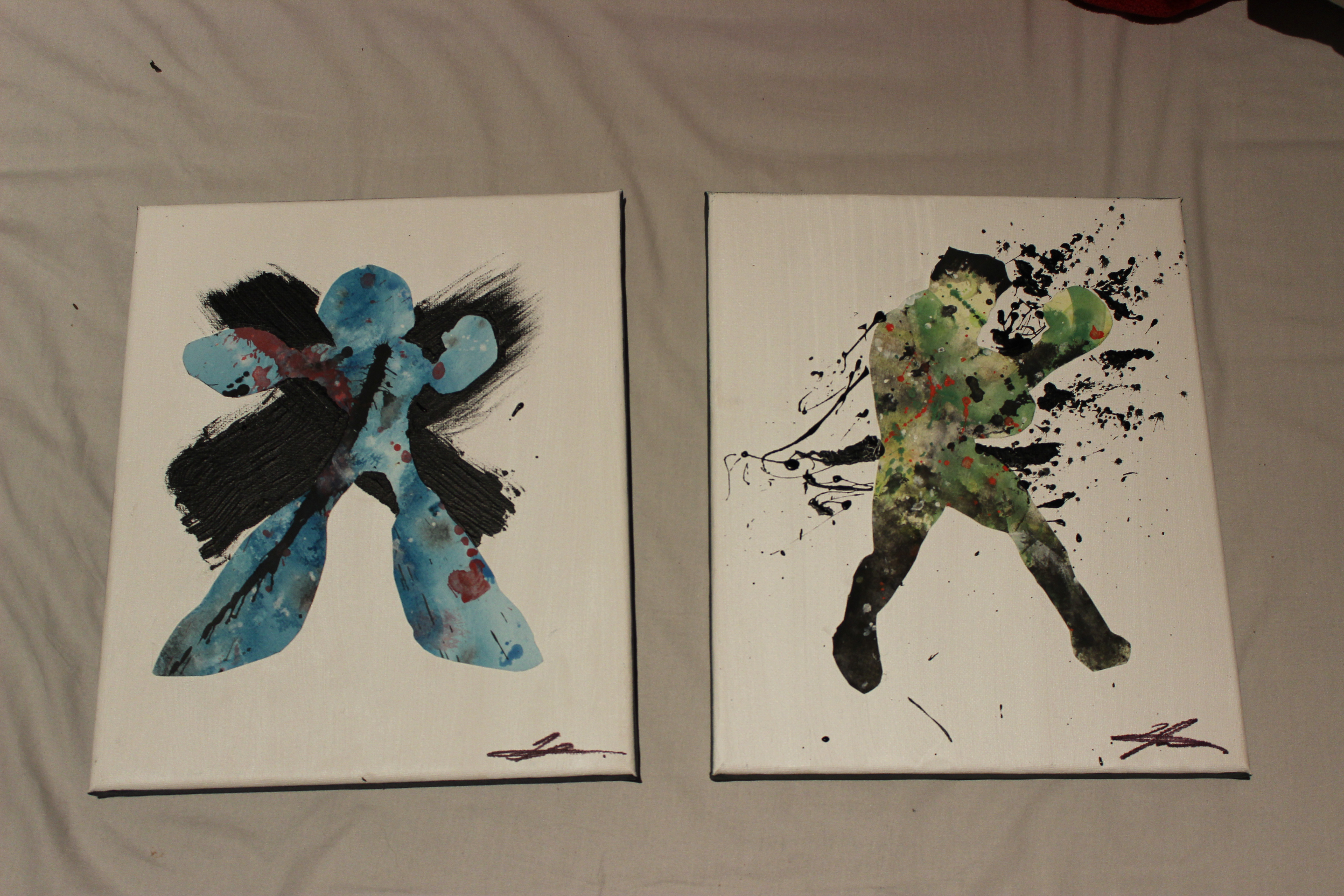 5184x3456 Painted Mega Man Amp Little Mac For My Friend's Birthday! - Mega Man Painting