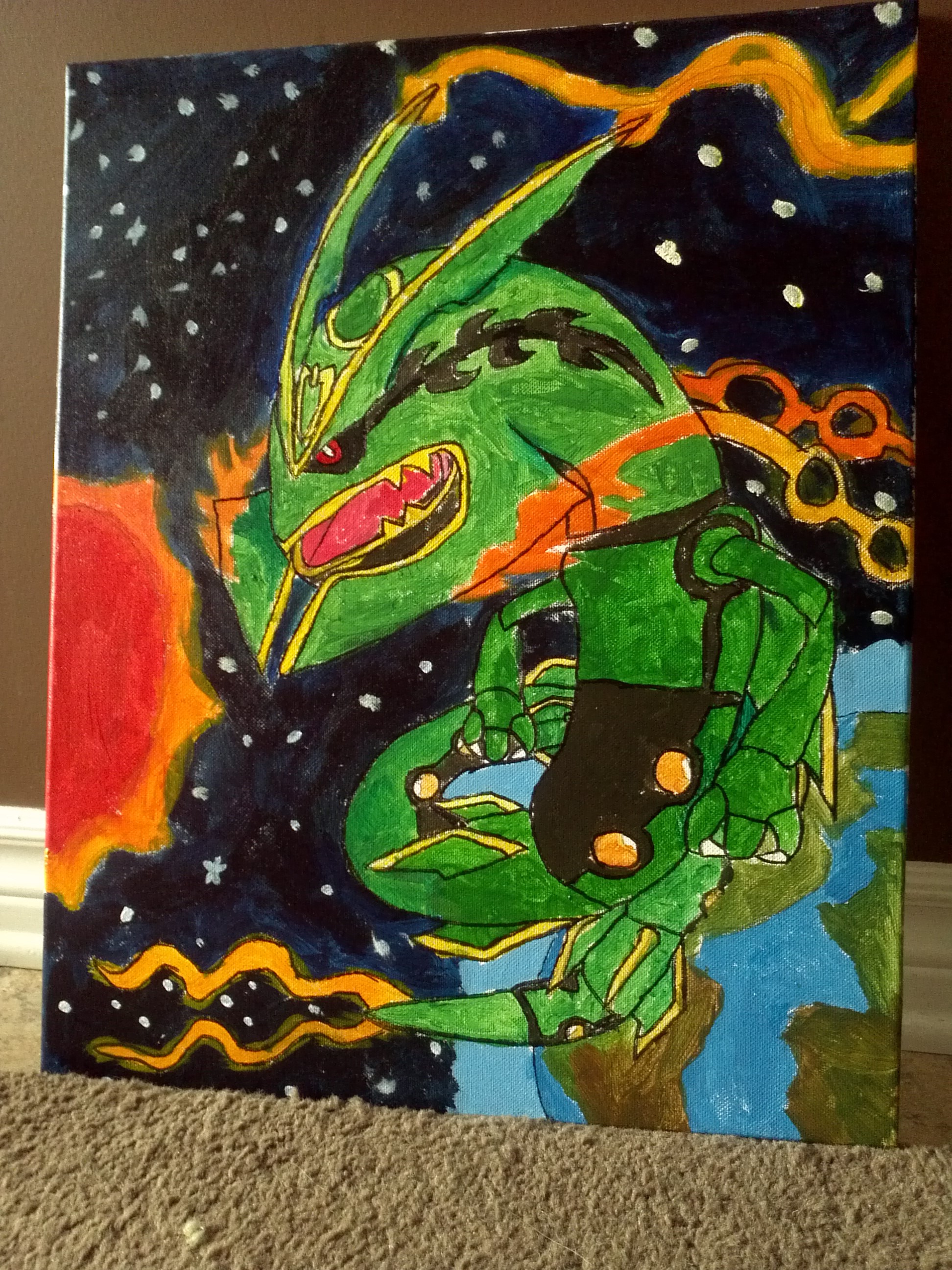 1944x2592 Mega Rayquaza Painting By Endercreeper99 - Mega Painting