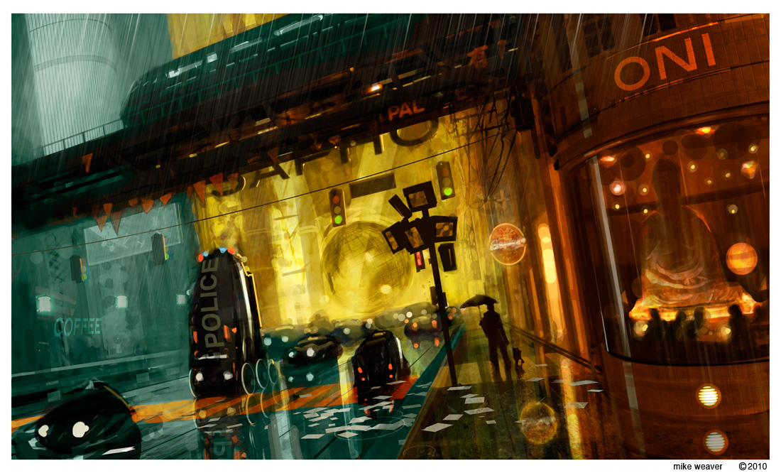 1100x666 Art Mega City Environment Painting - Mega Painting