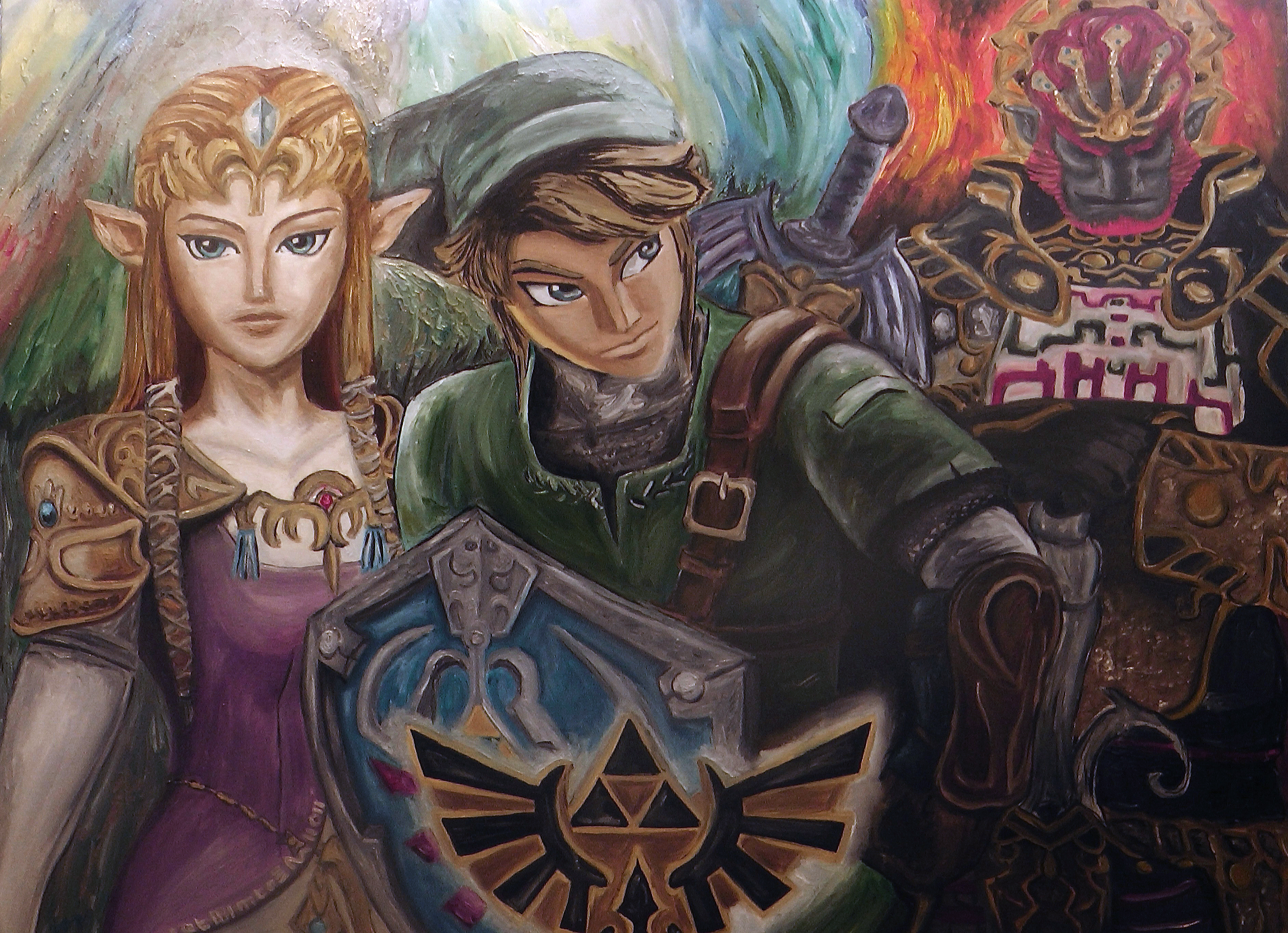 3766x2730 Legend Of Zelda Mega Painting - Mega Painting