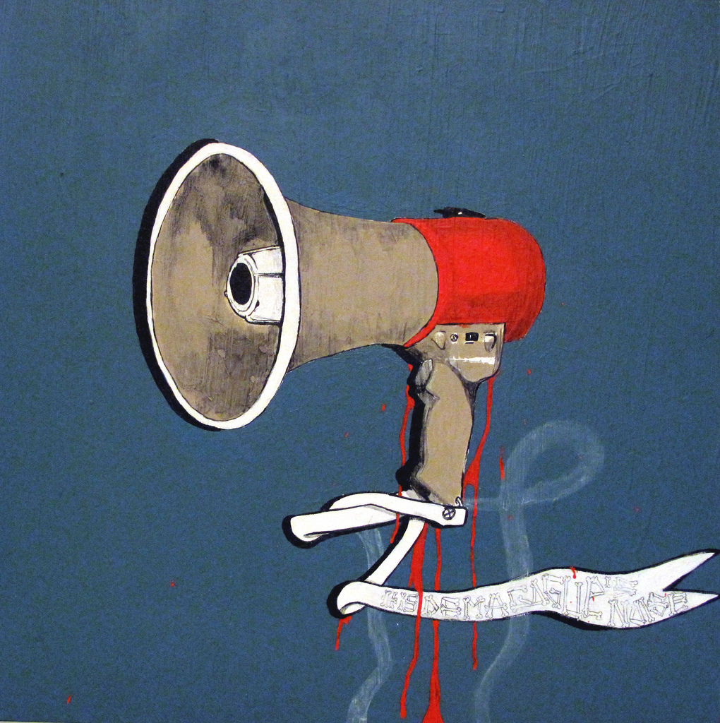 1020x1024 The World's Best Photos Of Megafon And Megaphone - Megaphone Painting