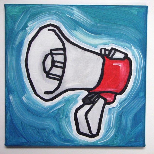 634x634 Ali's Free Paintings - Megaphone Painting