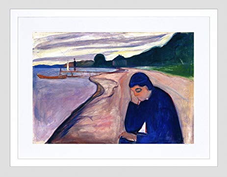 463x362 Painting Edvard Munch Melancholy 1893 Framed Art Print - Melancholy Painting