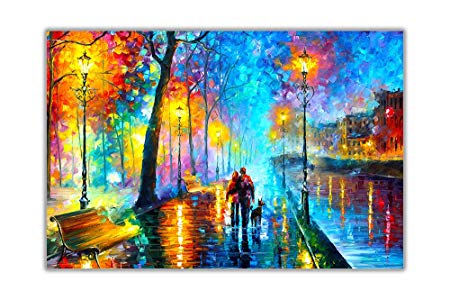 450x300 At54378d Melody Of The Night By Leonid Afremov Wall Decoration - Melody Of The Night Painting