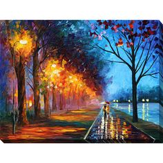 236x236 Melody Of The Night By Leonid Afremov Painting Print On Wrapped - Melody Of The Night Painting