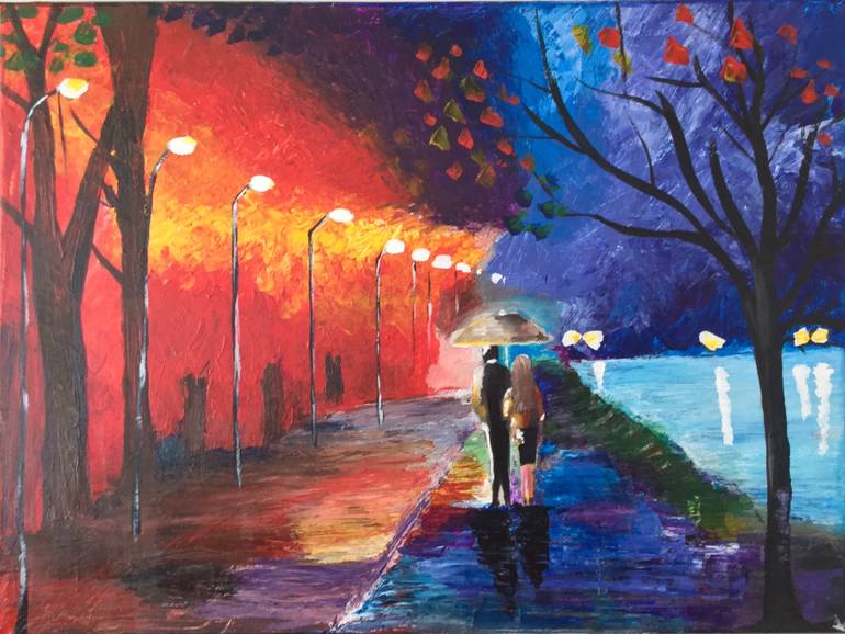 770x578 Saatchi Art Melody Of The Night Painting By Spectralhues Art - Melody Of The Night Painting