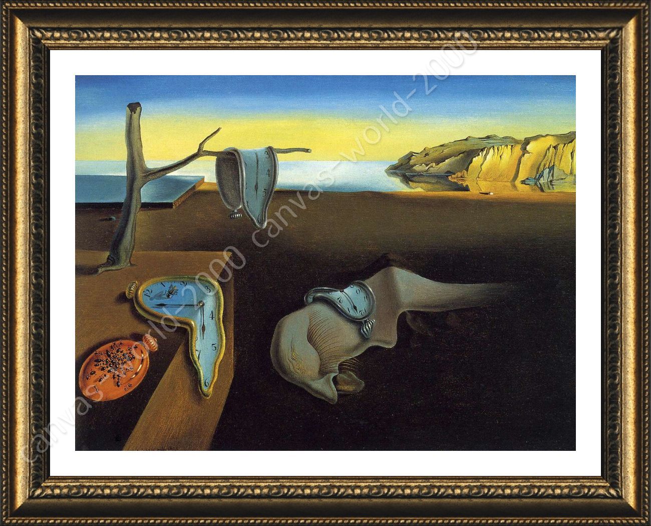 1300x1050 Framed Poster The Persistence Of Memory Melting Clock Salvador - Melting Clock Painting Artist