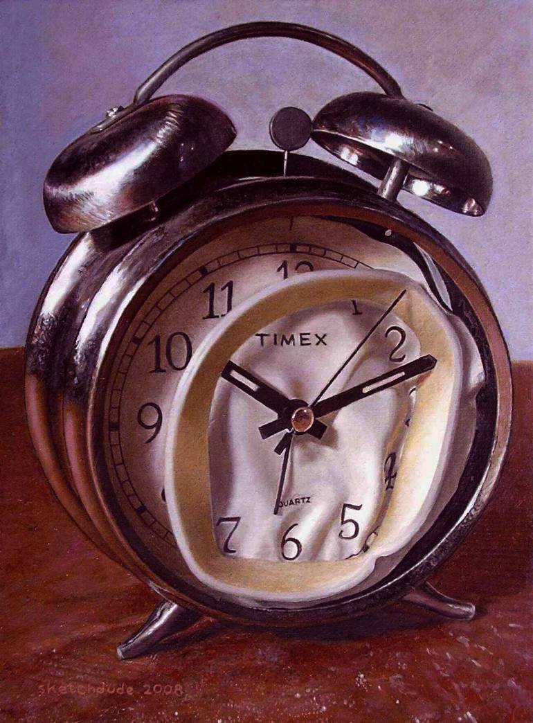 770x1044 Saatchi Art Melted Clock - Melting Clock Painting Artist