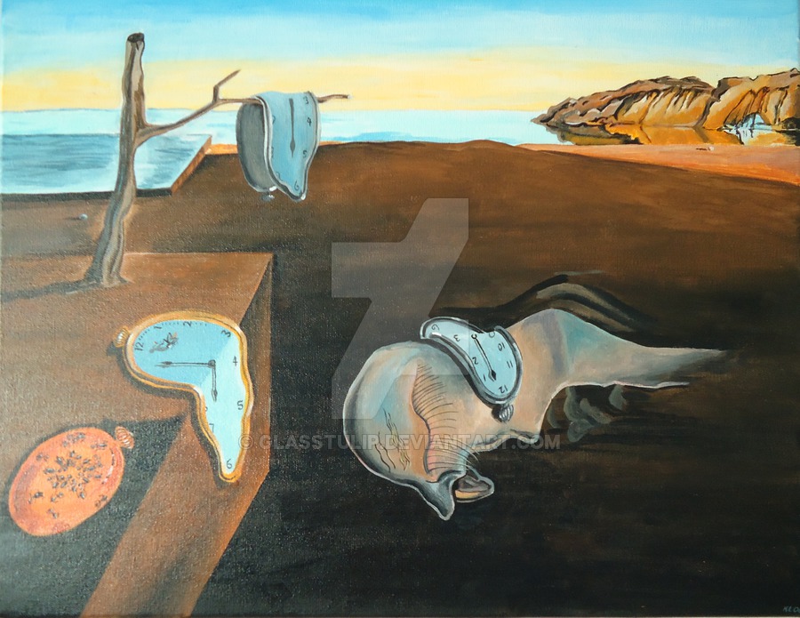 900x695 Dali's Melting Clocks By Glasstulip - Melting Clock Painting Artist
