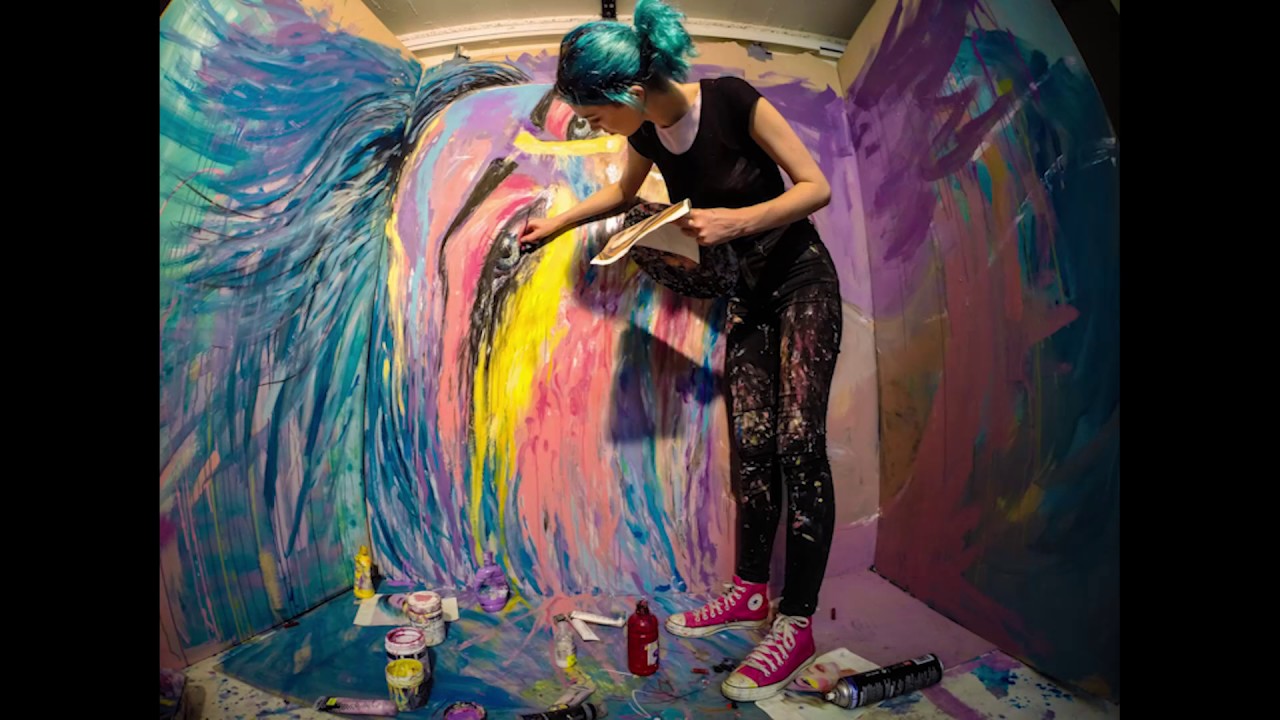 1280x720 How To Paint A Big Melting Face 101 ~time Lapse Painting By Amy - Melting Face Painting