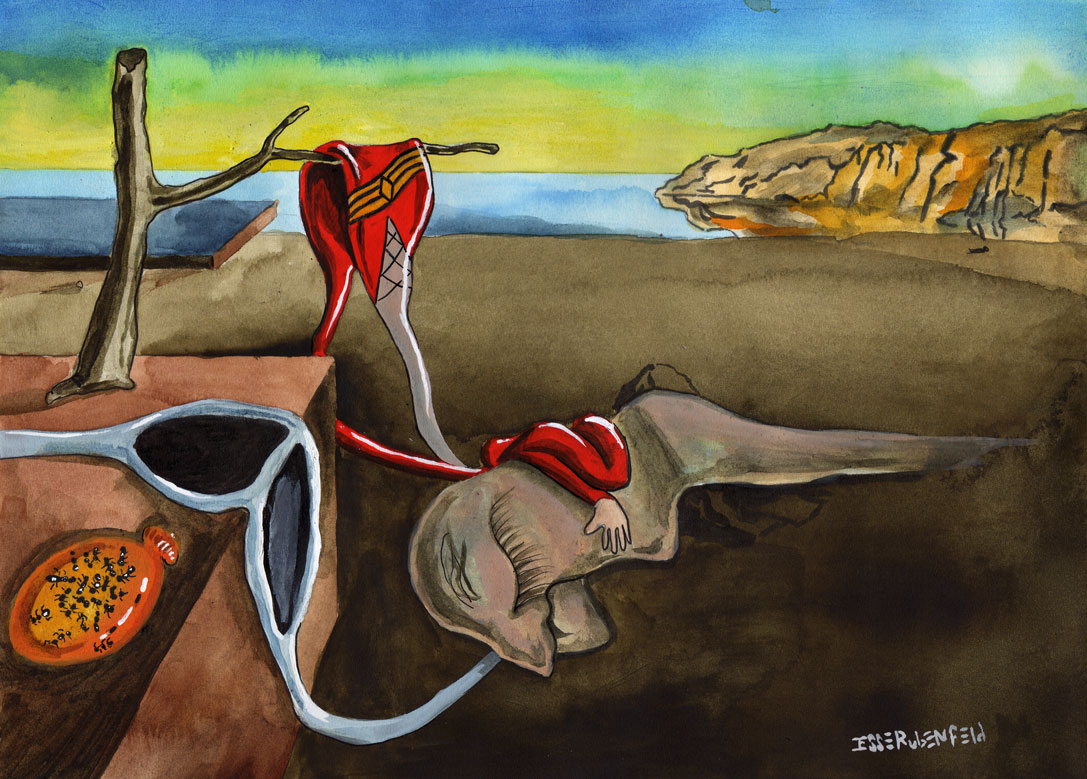 1087x779 Famous Painting With Melting Clocks Melting Paintings - Melting Painting