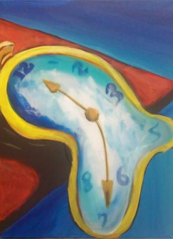 350x485 Time Dalli's Famous Melting Clock. 2 Hrs. Fun And Easy - Melting Time Painting