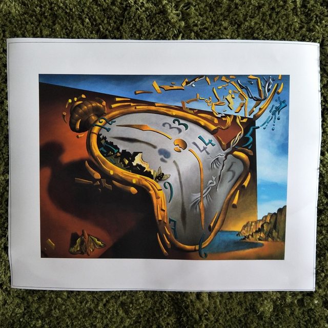 640x640 Online Shop Zz1847 Modern Abstract Canvas Art Melting Watch, 1954 - Melting Watch Painting