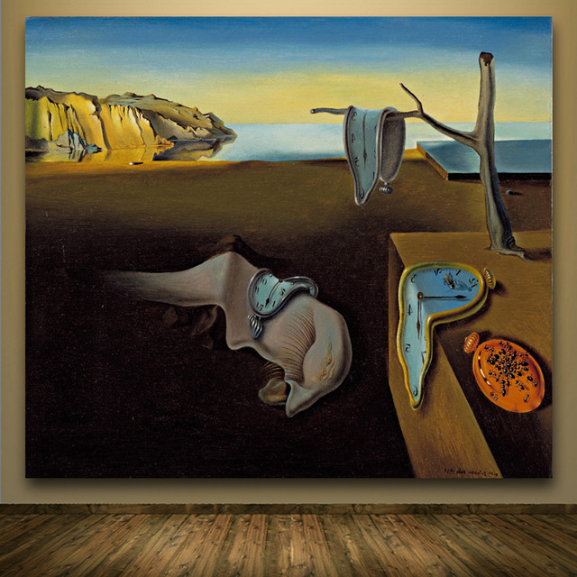 640x640 Dali Clock Painting 2016 Print Oil Painting Melting Clocks - Melting Watch Painting