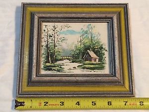 300x225 Original Melton Signed Small Oil Painting On Canvas Country - Melton Painting