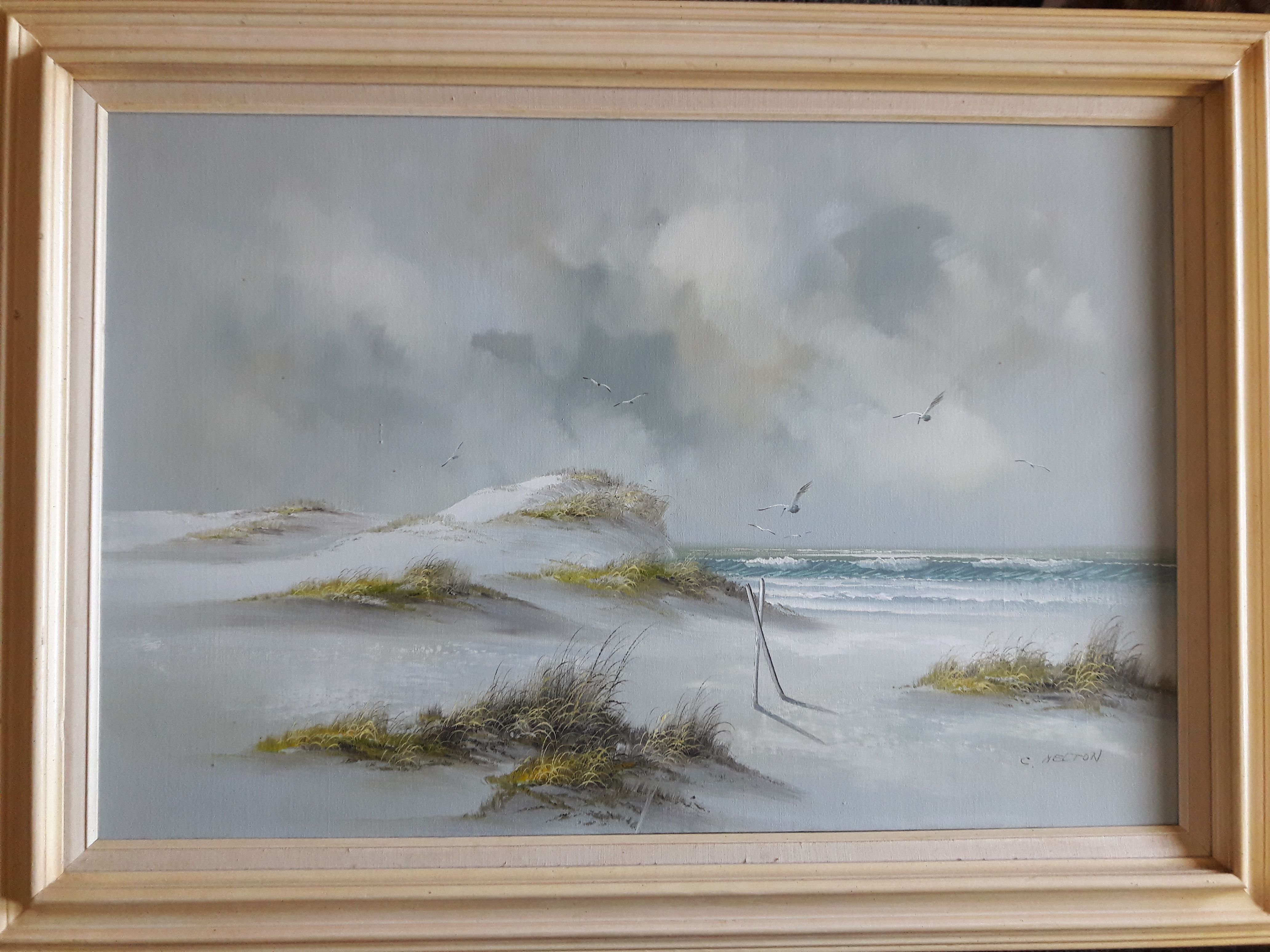 4128x3096 Original Oil Beach And Seascape Painting By Catherine Parker - Melton Painting