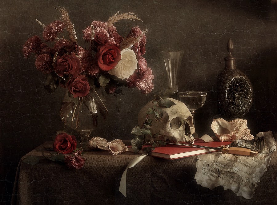 900x667 Memento Mori Painting Vintage Gothic Memento Mori And Vanitas Art - Memento Mori Painting