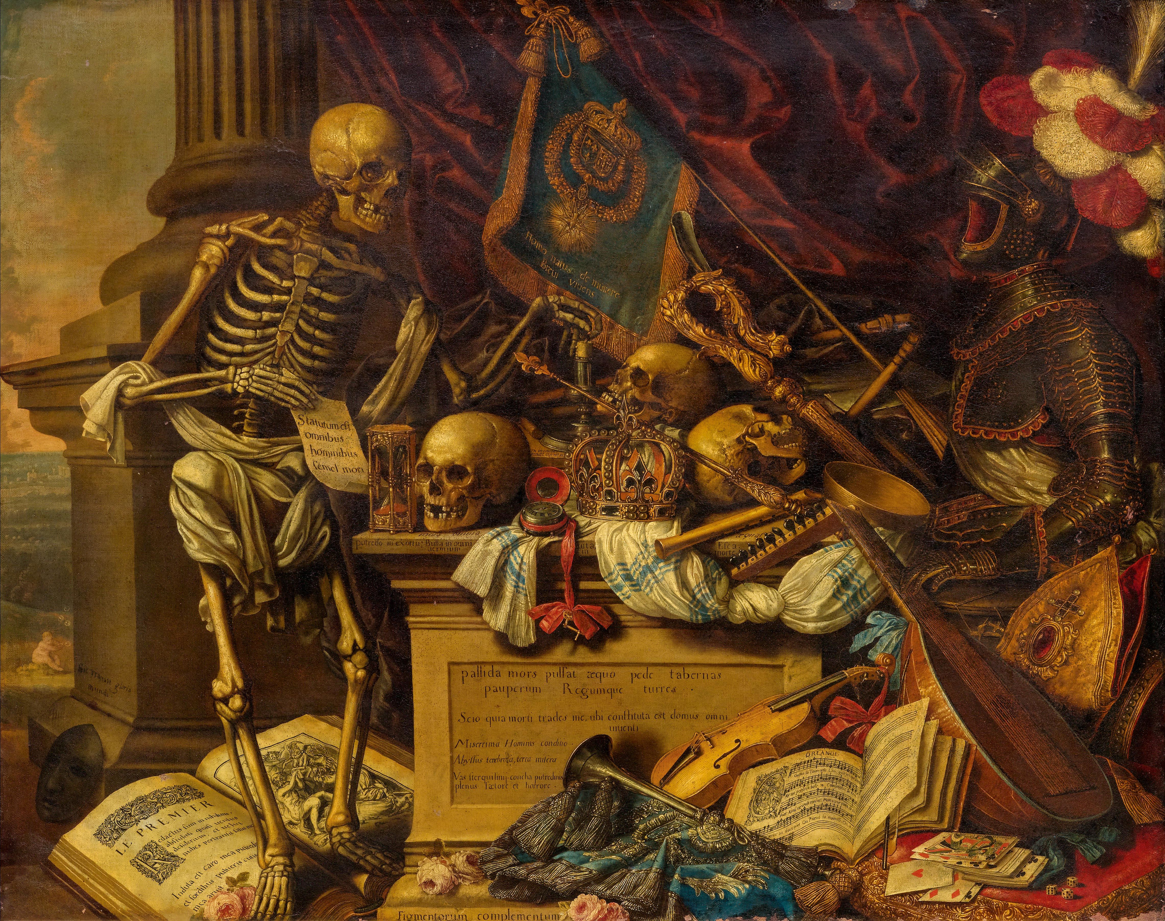 4564x3610 Filememento Mori Painting By Carstian Luyckx.jpg - Memento Mori Painting