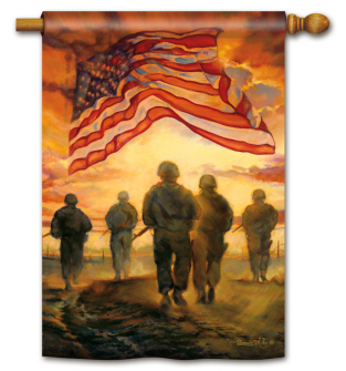 313x335 Memorial Day Patriotic Flags - Memorial Day Painting