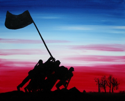 500x403 Mimi's Cafe 05102016 Paint Nite Event - Memorial Day Painting