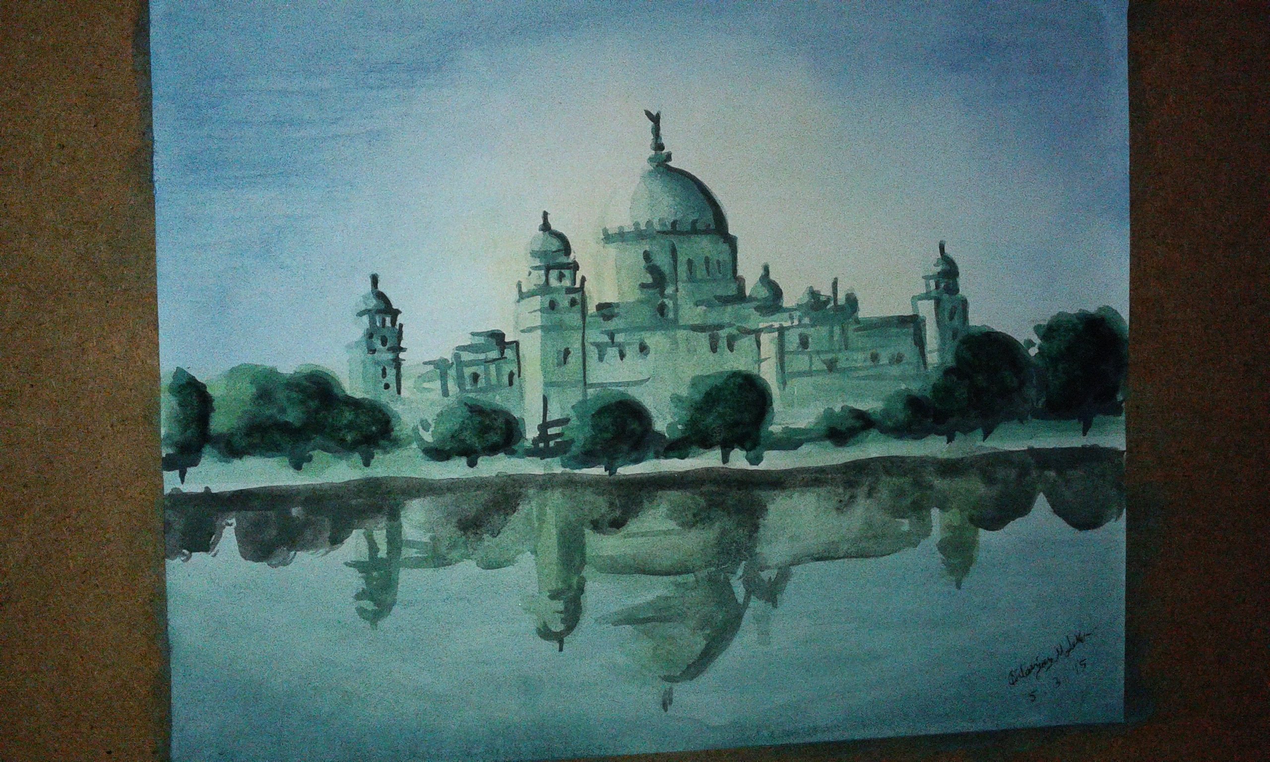 2560x1536 Drawing Victoria Memorial - Memorial Painting