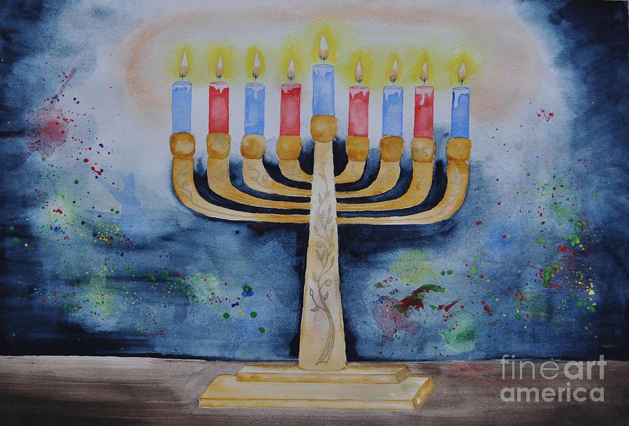 Menorah Painting at PaintingValley.com | Explore collection of Menorah ...