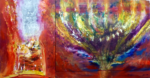 500x263 The Incense Altar Amp The Menorah - Menorah Painting