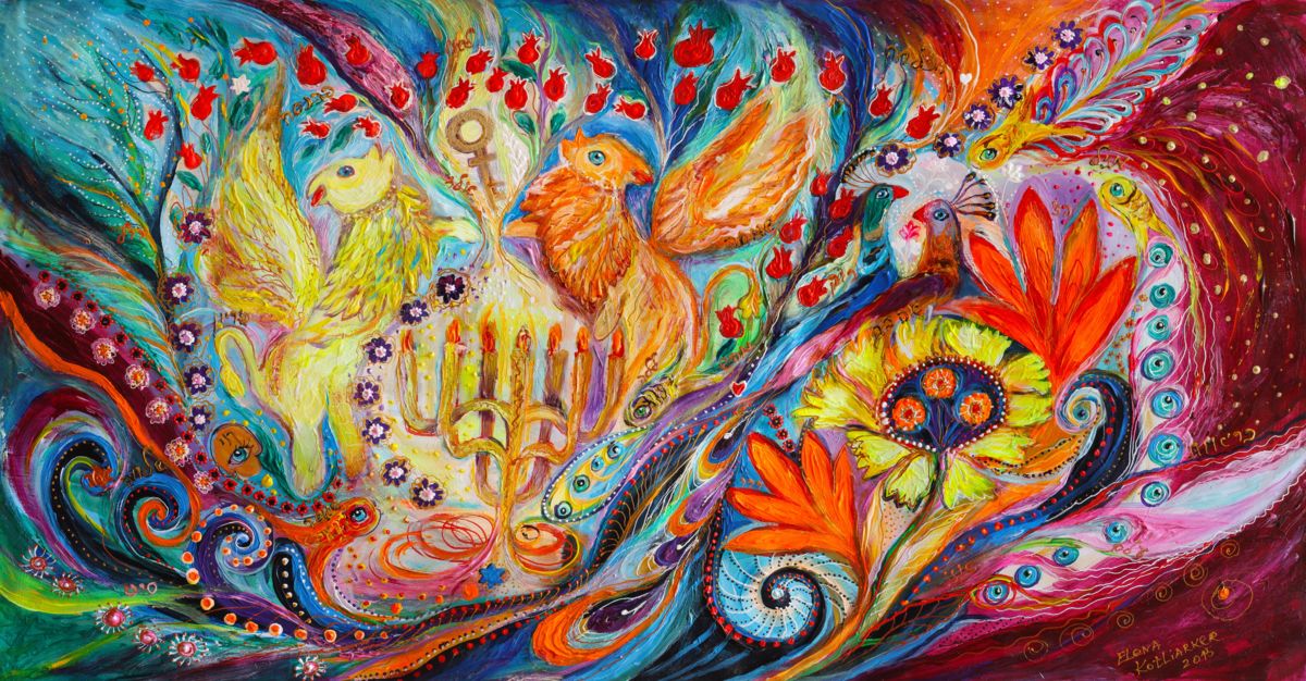 1200x626 The Keepers Of Light (Elena Kotliarker) - Menorah Painting