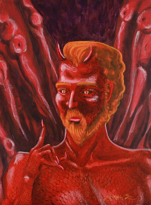 518x700 Mephistopheles Painting By Thomas J Nixon - Mephistopheles Painting