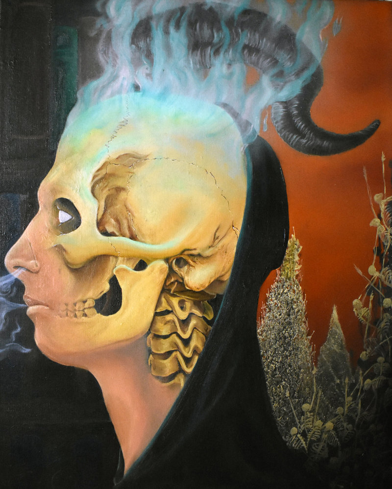 800x998 Mephistopheles Practice Painting By Madisonbbedwell - Mephistopheles Painting